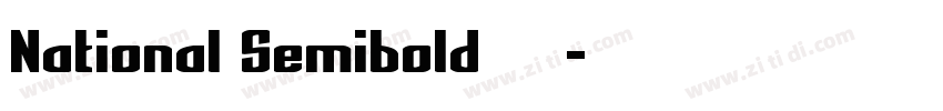 National Semibold 粗体字体转换